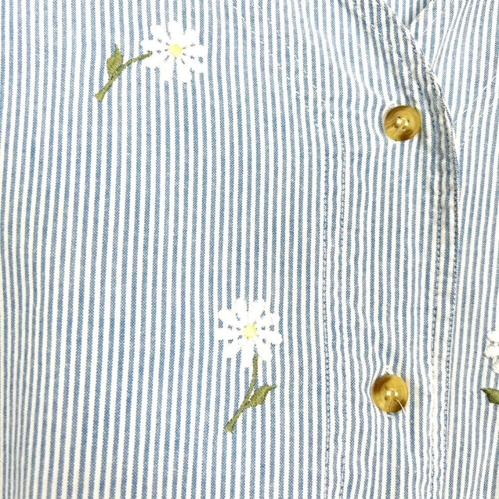 Basic Editions Blouse Women's 3x Embroidered Dais… - image 5